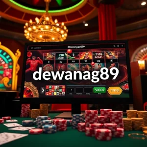 Menangkan permainan seru di dewanaga89 dengan mesin slot yang warna-warni dan rolet dalam suasana kasino mewah.
