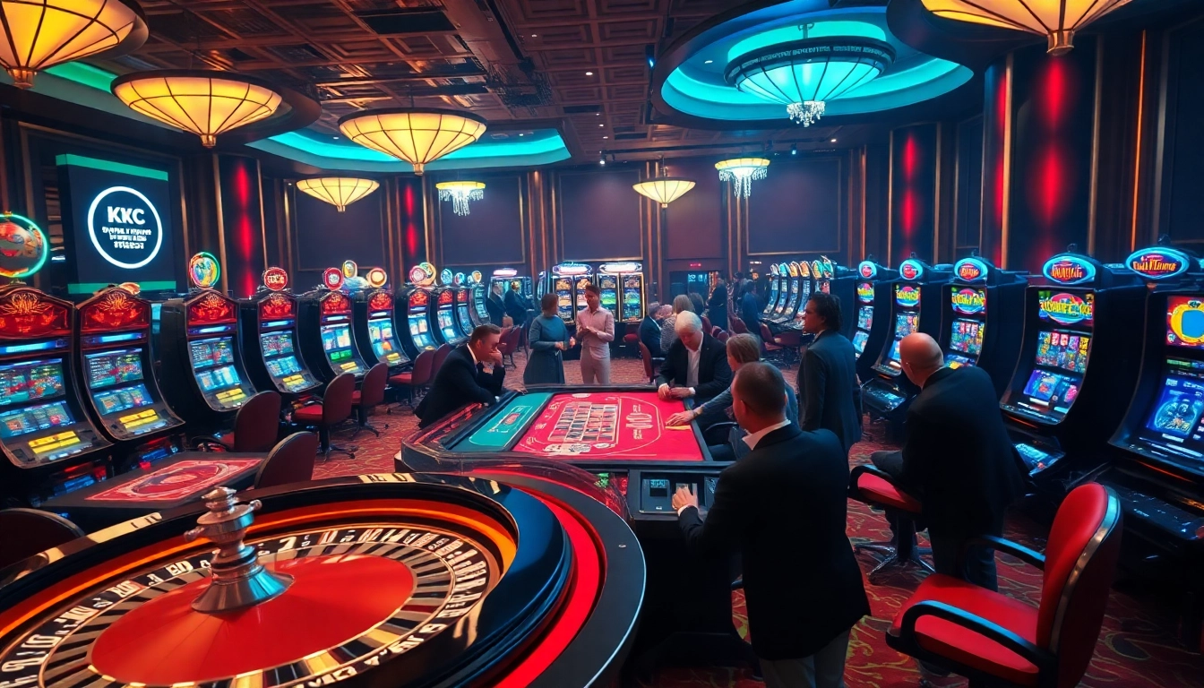 Kjc solutions enhances the gaming experience at a luxurious casino with thrilling tables and modern technology.