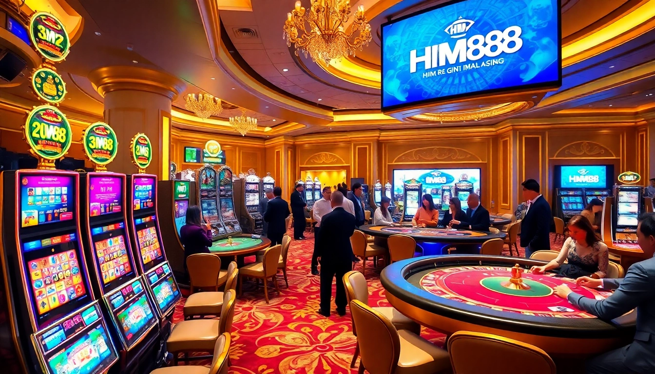 Experience the vibrant energy of trang chủ hm88 with players enjoying casino games.