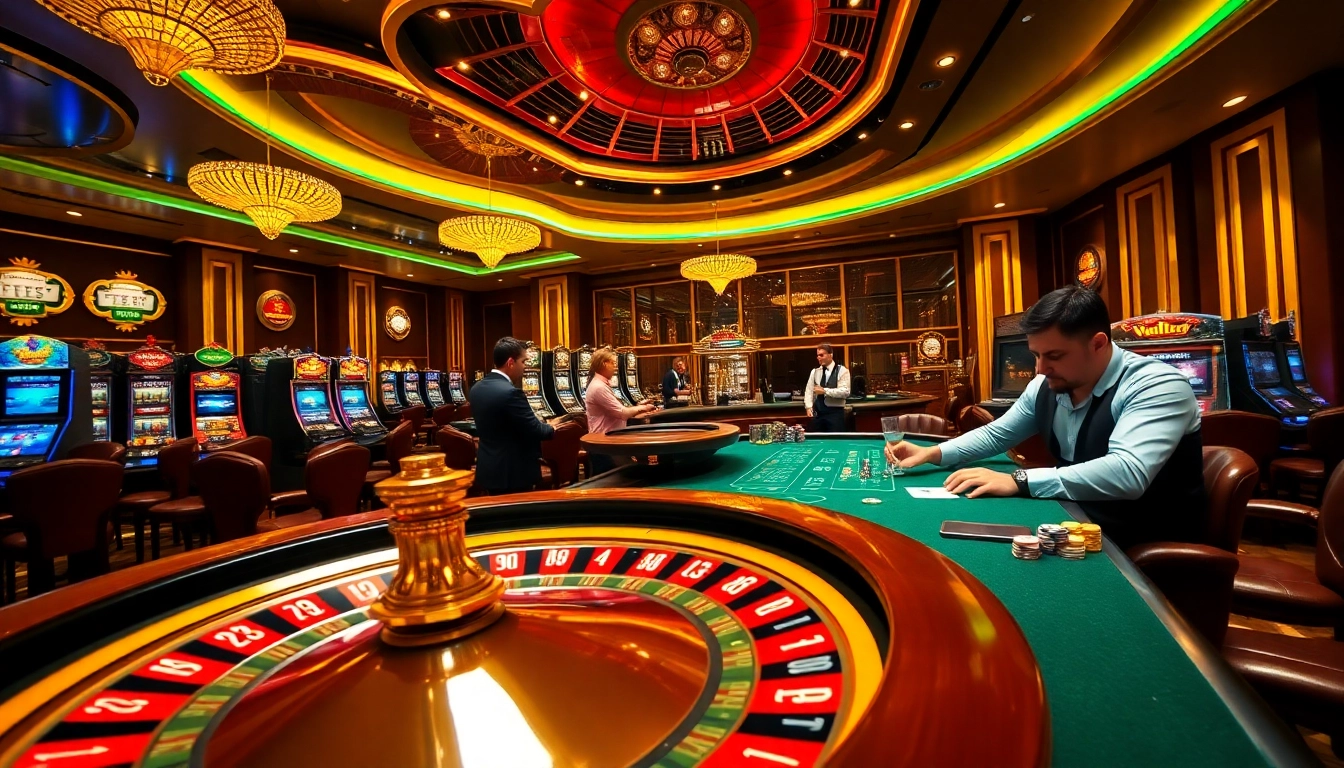 Experience premium gaming at xin88. com featuring a dazzling casino environment with roulette and poker action.