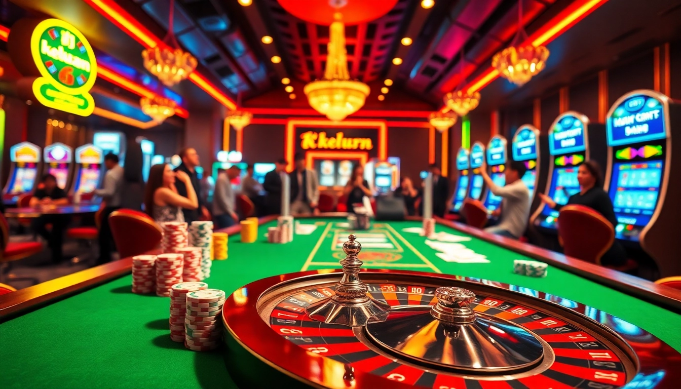 Experience the thrill of gambling with keluaran china live results amidst vibrant casino elements.