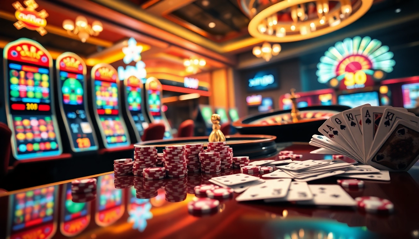 Experience the thrill of xin88 đăng nhập with vibrant online casino elements like slots and poker.