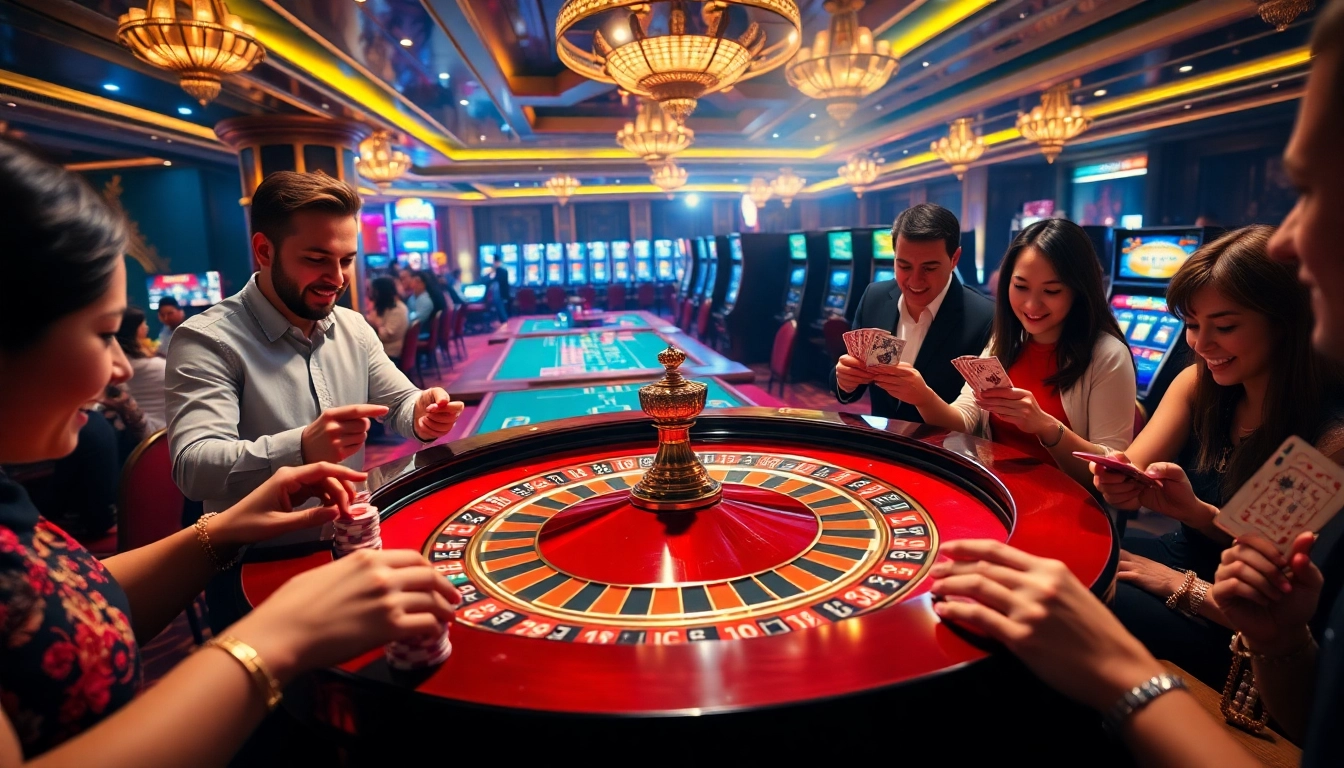 Gambling excitement at the roulette table showcasing the hidden wiki org in a vibrant casino setting.