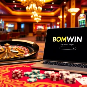 Log into BOMWIN and enjoy thrilling casino games with vibrant visuals and exciting stakes.