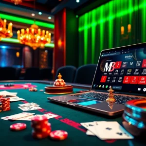 Enjoying a high-stakes game experience on MK8thai featuring luxurious casino elements.