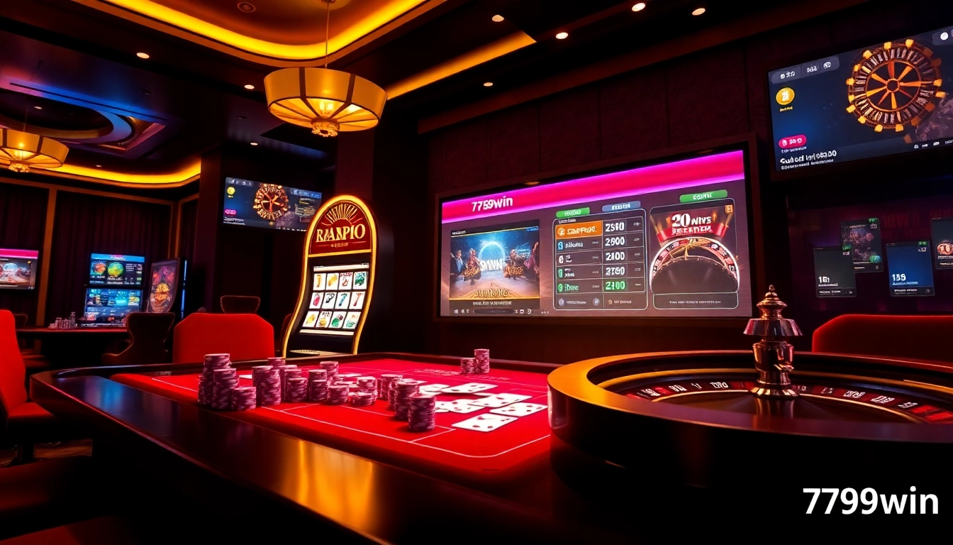 Experience thrilling poker action at 789win with vibrant colors and luxurious casino elements.