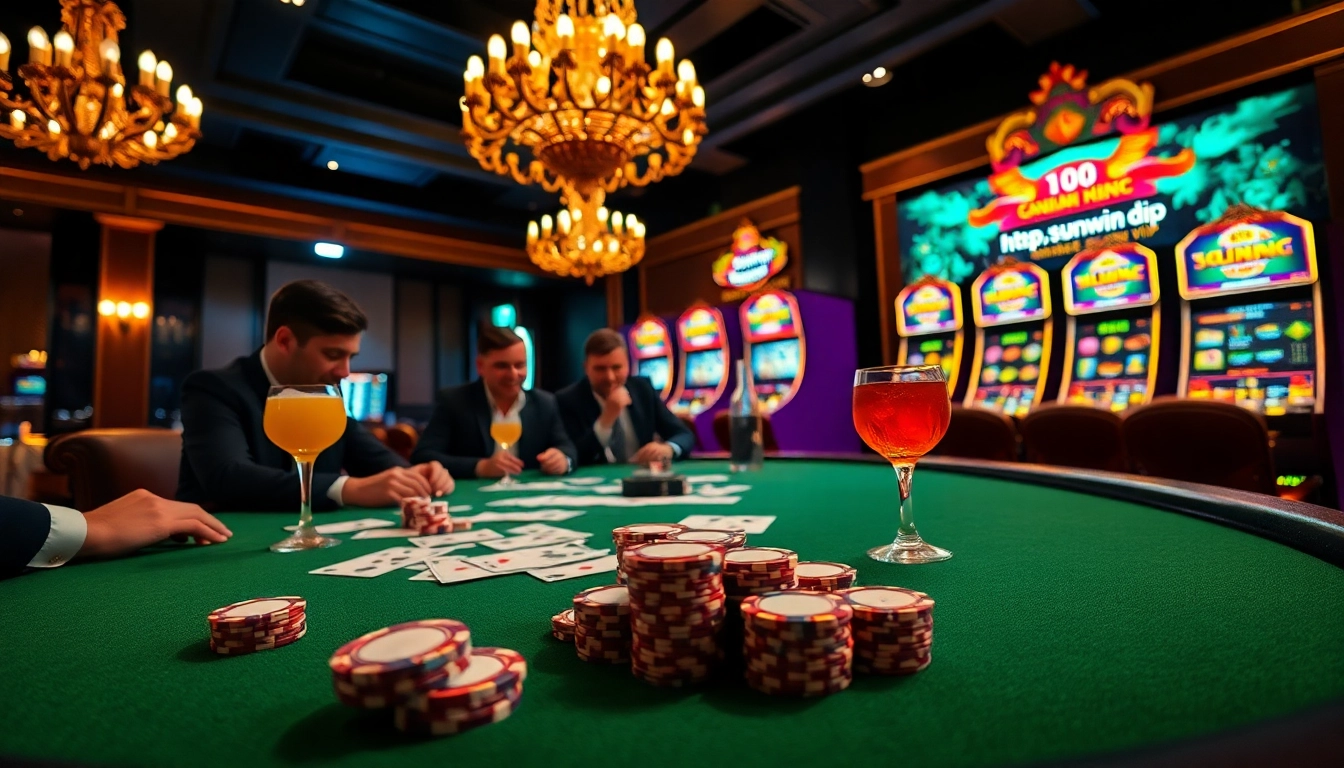 Engage in thrilling gameplay at https://10sunwin.vip/ with luxurious poker tables and vibrant slot machines.