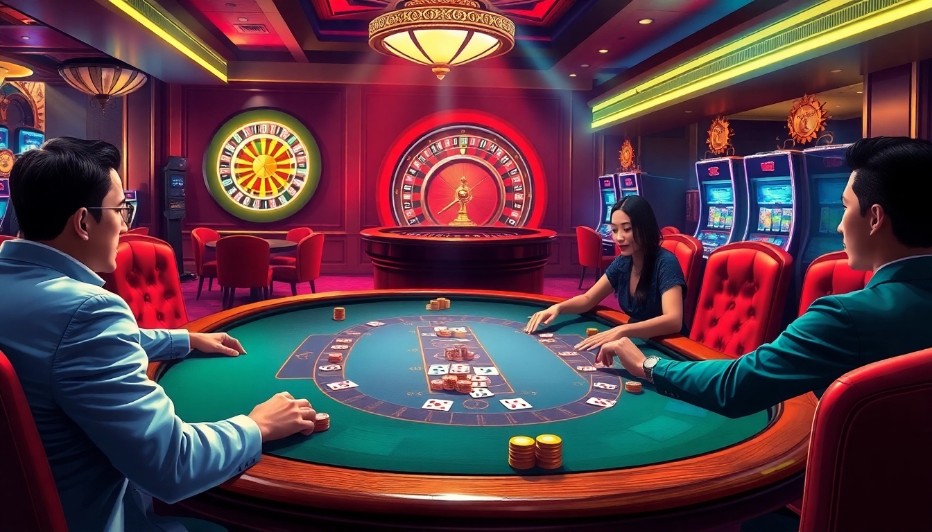 Experience the thrill of kp88 bet at a luxurious poker table surrounded by engaging players.