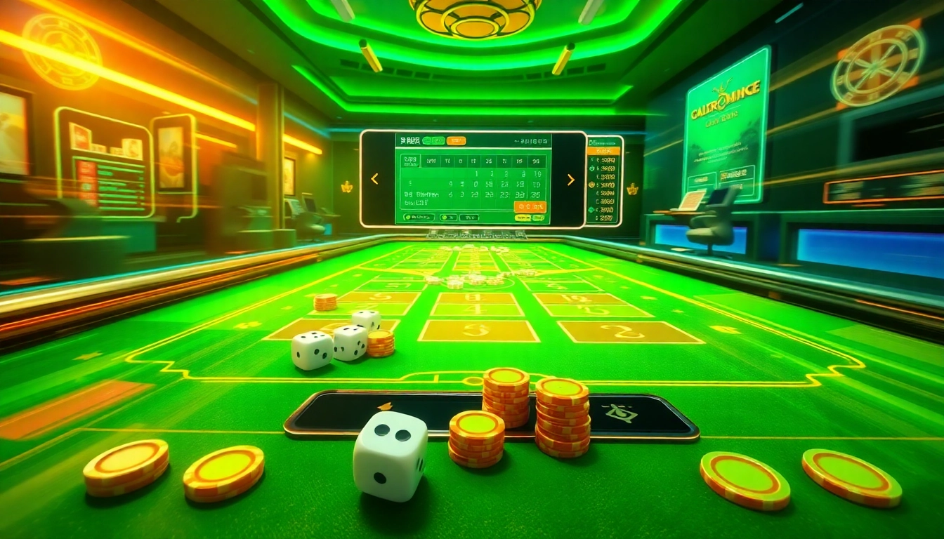 Experience the thrill of online gambling with Tài Xỉu MD5, showcasing an engaging gaming interface filled with bets and excitement.